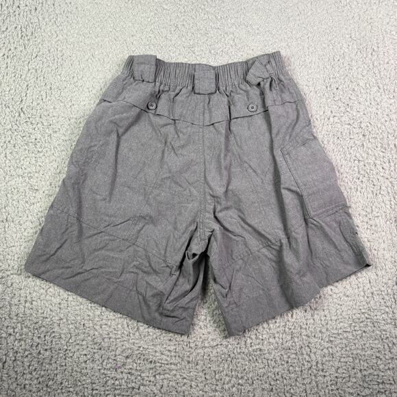 Aftco Shorts Mens 28 Gray Cargo Pockets 7.5" Fishing Hybrid Nylon M01 - Picture 5 of 8